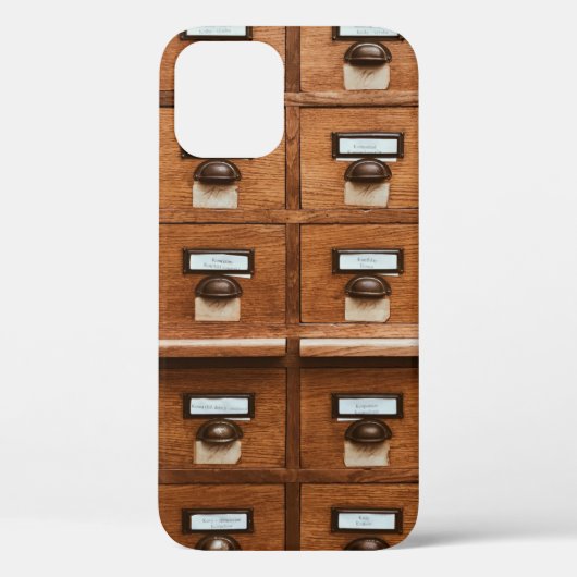 茶色の木製の引き出し Case-Mate iPhoneケース (裏面)