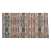 茶色の木製の板の中柄 枕カバー (裏面)