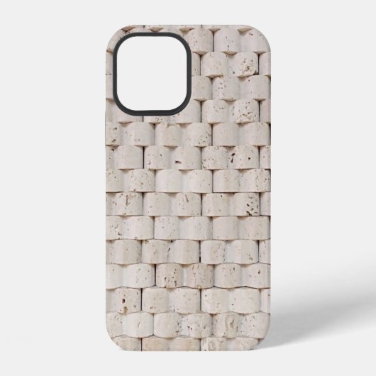 茶色の木製の板の山 iPhoneケース (裏面)