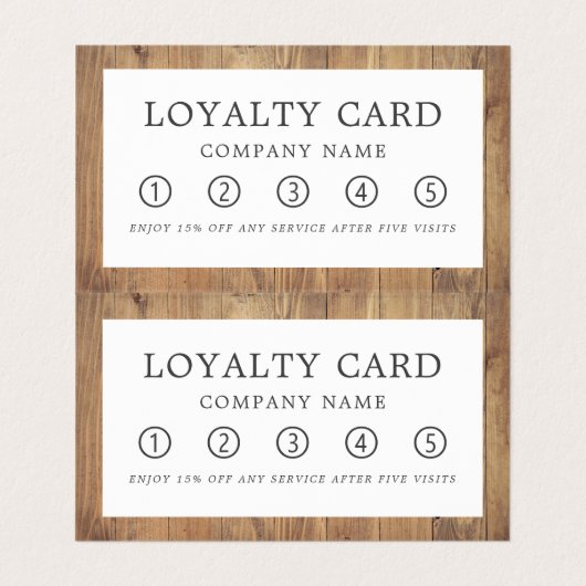 茶色の木製の板、ダブル素朴ロイヤリティ 名刺 (内部フラット)