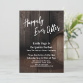 茶色の木製の樽の後素朴で幸せに 招待状 (スタンド正面)