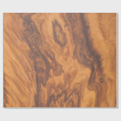 茶色の木製デザイン ラッピングペーパー (フラット)