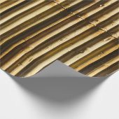 茶色の木製パネル ラッピングペーパー (角)