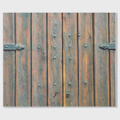 茶色の木製パネル ラッピングペーパー (フラット)