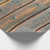 茶色の木製パネル ラッピングペーパー (角)