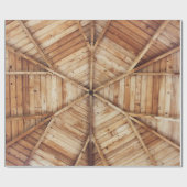 茶色の木製天井面 ラッピングペーパー (フラット)