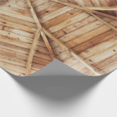 茶色の木製天井面 ラッピングペーパー (角)