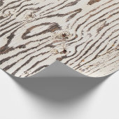 茶色の木製表面のクローズアップ写真 ラッピングペーパー (角)