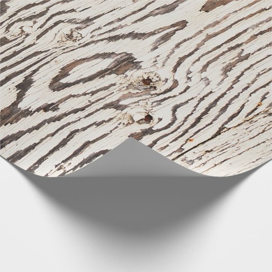 茶色の木製表面のクローズアップ写真 ラッピングペーパー (角)