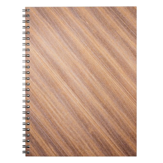茶色の木製表面 ノートブック (正面)
