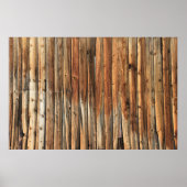 茶色の木製表面 ポスター (正面)