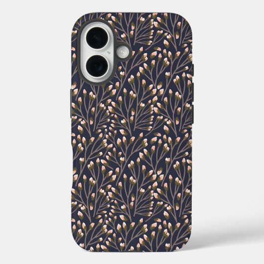 茶色の枝に咲く淡いピンクのつぼみ Case-Mate iPhoneケース (裏面)