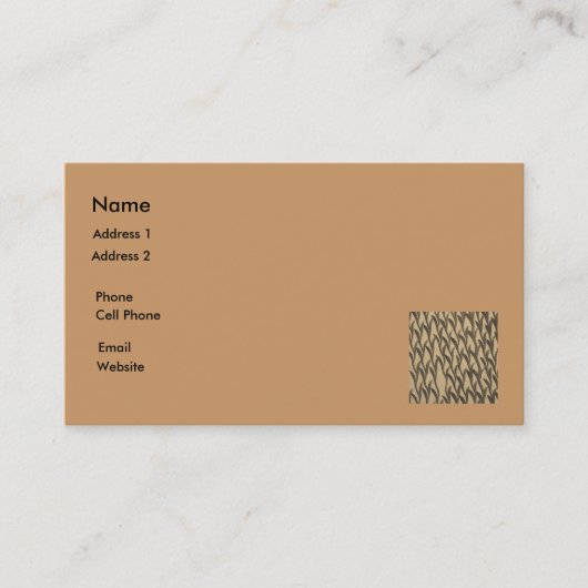 茶色の枝 名刺 (正面)