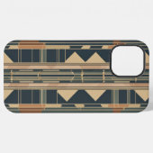 茶色の柔らかい四角 iPhoneケース (裏面横)