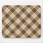 茶色の格子模様 マウスパッド (正面)