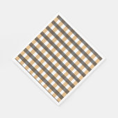茶色の格子縞チェックパターン スタンダードランチョンナプキン (角)
