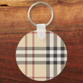 茶色の格子縞 キーホルダー (正面)