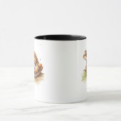 茶色の森のカエル コーヒーマグ 地球に優しい自然芸術 マグカップ (中央)