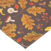 茶色の森のキノコと秋の植物 テーブルクロス (アングル)