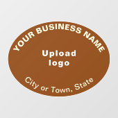 茶色の楕円形の窓用フィルムに貼るビジネスブランド ウィンドウサイン (シート)