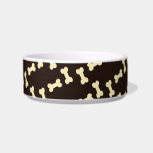 茶色の模様に犬の骨