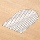 茶色の模様の白い背景 アクリル招待状 (レイダウン)