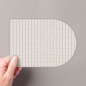 茶色の模様の白い背景 アクリル招待状 (インサイチュ (ポータブル))