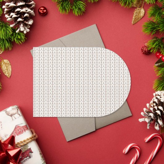 茶色の模様の白い背景 アクリル招待状 (インサイチュ (クリスマス))