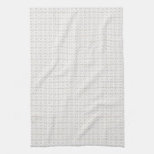 茶色の模様の白い背景 キッチンタオル (縦)