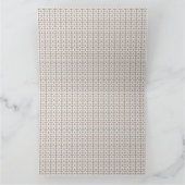 茶色の模様の白い背景 サンキューカード (内部)