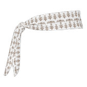 茶色の模様の白い背景 タイヘッドバンド (回転270)