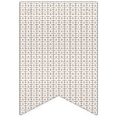 茶色の模様の白い背景 バンティングフラッグ (第2の旗)