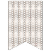 茶色の模様の白い背景 バンティングフラッグ (第3の旗)