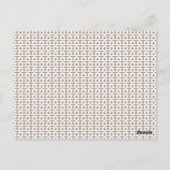 茶色の模様の白い背景 ポストカード (裏面)