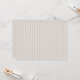 茶色の模様の白い背景 招待状