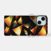 茶色の模様 iPhone 15ケース (裏面横)