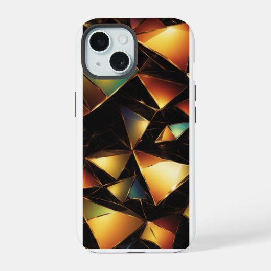 茶色の模様 iPhone 15ケース (裏面)