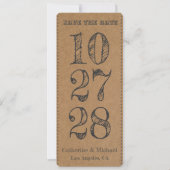 茶色の段ボール素朴トレンディー3枚の写真 セーブザデート (正面)