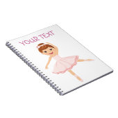 茶色の毛を搭載するバレリーナのダンサー ノートブック (右側)