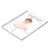 茶色の毛を搭載するバレリーナのダンサー ノートブック (左側)