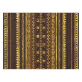茶色の民族のアフリカの金パターン テーブルクロス (正面(横))
