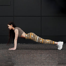 茶色の民族アステカ カプリレギンス