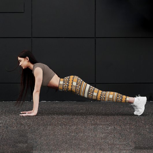 茶色の民族アステカ カプリレギンス