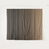 茶色の民族オーナメント タペストリー (正面(横))