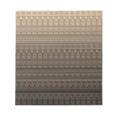 茶色の民族オーナメント ノートパッド (正面)