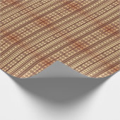 茶色の民族組織 ラッピングペーパー (角)