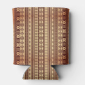 茶色の民族組織 缶クーラー (裏面)