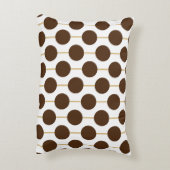 茶色の水玉模様 アクセントクッション (裏面(縦))