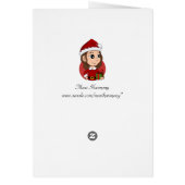 茶色の波毛のクリスマスガール (裏面)