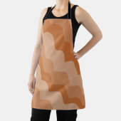 茶色の波状海波のグラデーション エプロン (インサイチュ)